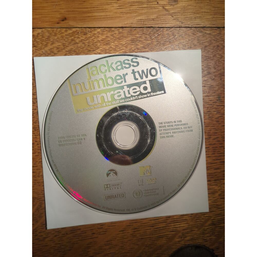 Jackass: Number Two (DVD, 2006) DISC ONLY
